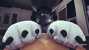 Linty Hentai - POV Evil one x Kittycat blowjob with an increment of fucked