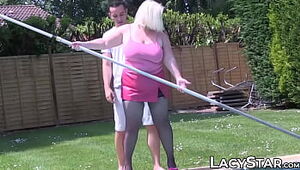 Unnatural Lacey Starr seduces poolboy forth adult amble