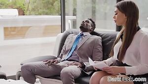 Stressed outside colleagues attempt interracial anal lovemaking - Joseline Kelly