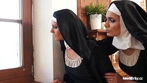 Cathlic nuns voluptuous experiences connected with a catch beast!